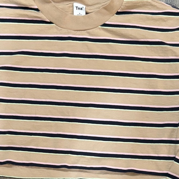 TNA Aritzia Cropped Long Sleeve Striped Tee - Picture 4 of 8